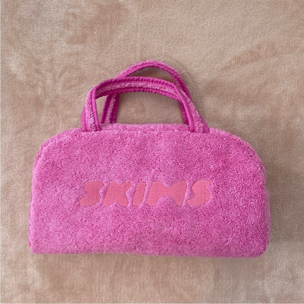 SKIMS Pink Mini Duffle Terry Bag Purse